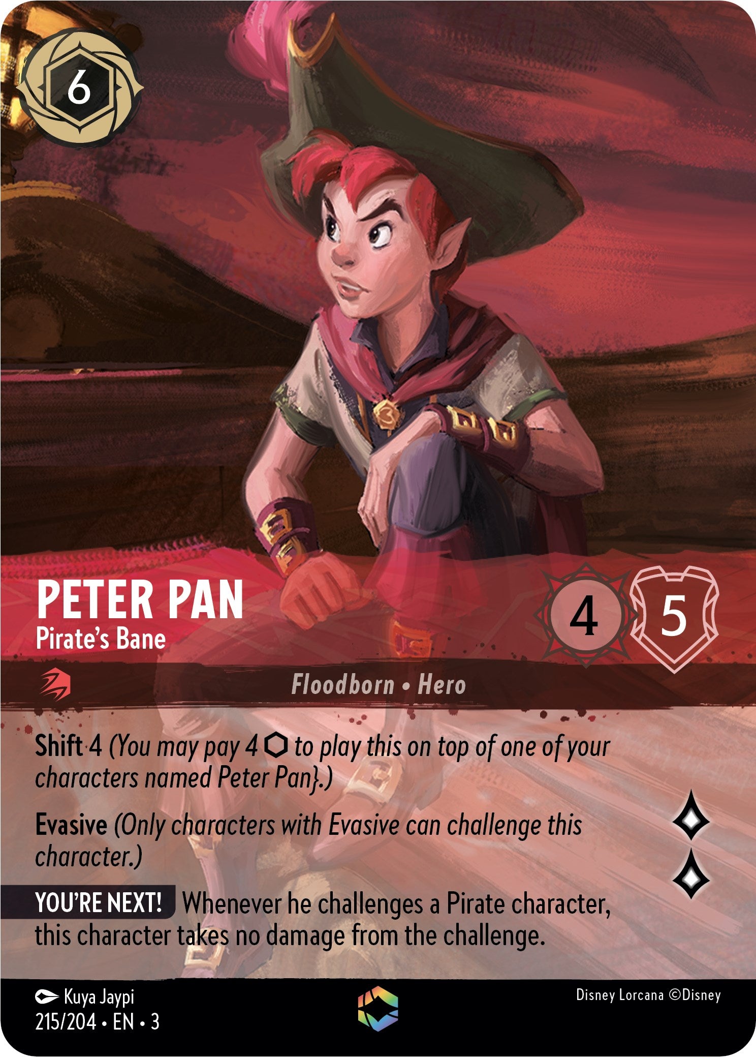 Peter Pan - Pirate's Bane (Alternate Art) (215/204) [Into the Inklands]