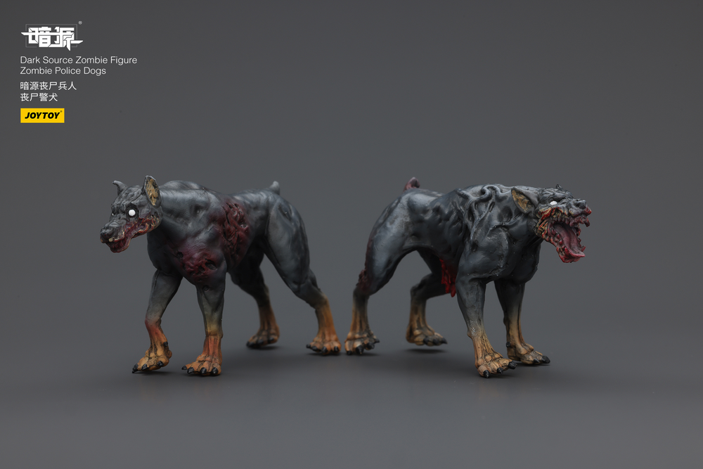 JOYTOY DARK SOURCE ZOMBIE FIQURE ZOMBIE POLICE DOGS