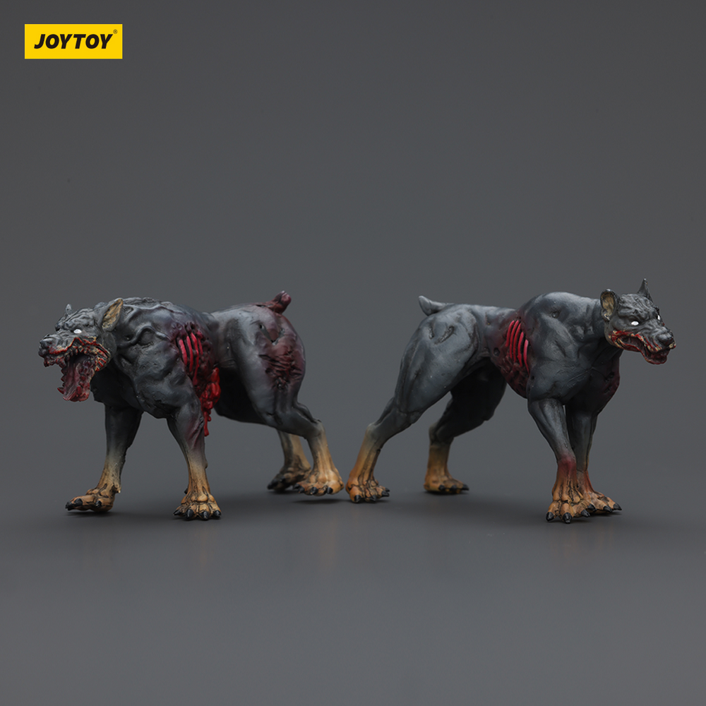 JOYTOY DARK SOURCE ZOMBIE FIQURE ZOMBIE POLICE DOGS