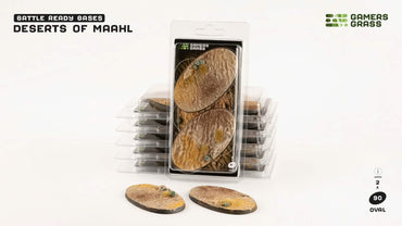 Gamers Grass Battle Ready Bases - Deserts of Maahl - Oval 90mm (x2)