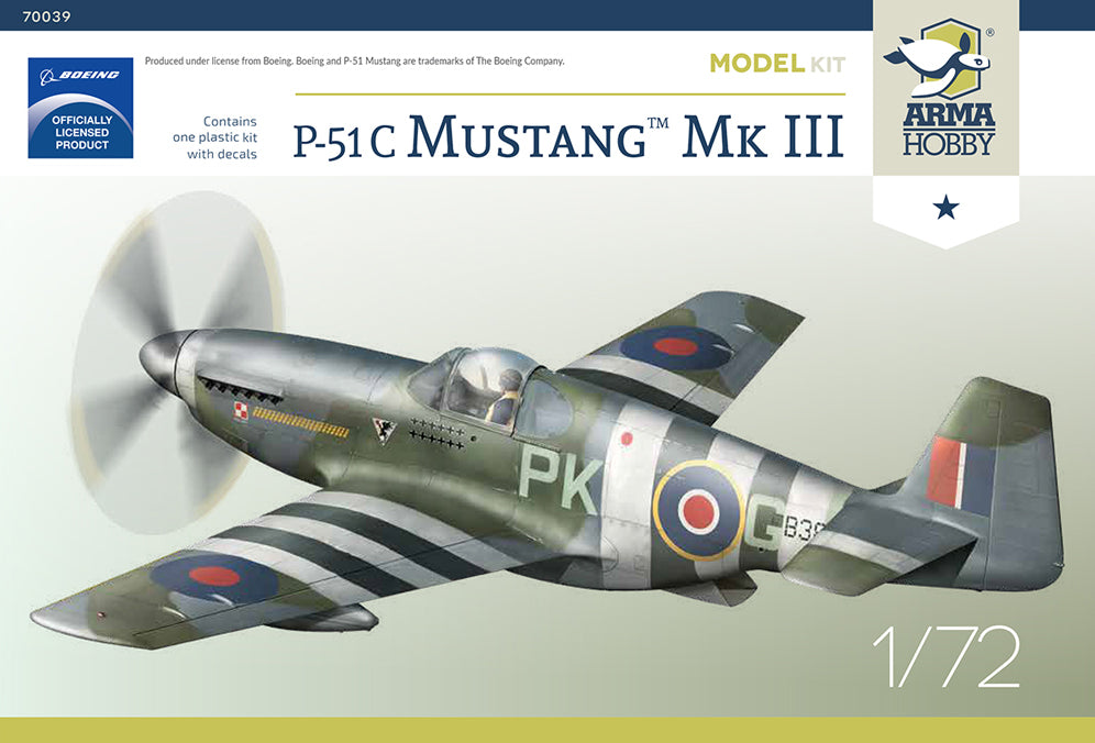 ARMA HOBBY 1/72 P-51 C MUSTANG MK. III MODEL KIT