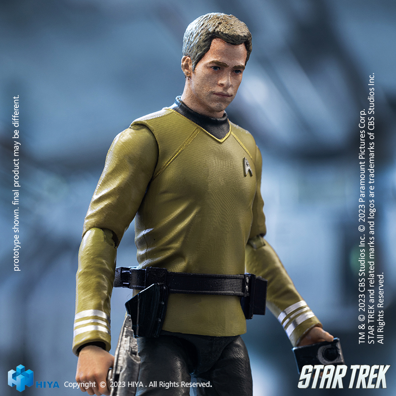 EXQUISITE MINI SERIES 1/18 SCALE STAR TREK 2009 KIRK ACTION FIGURE