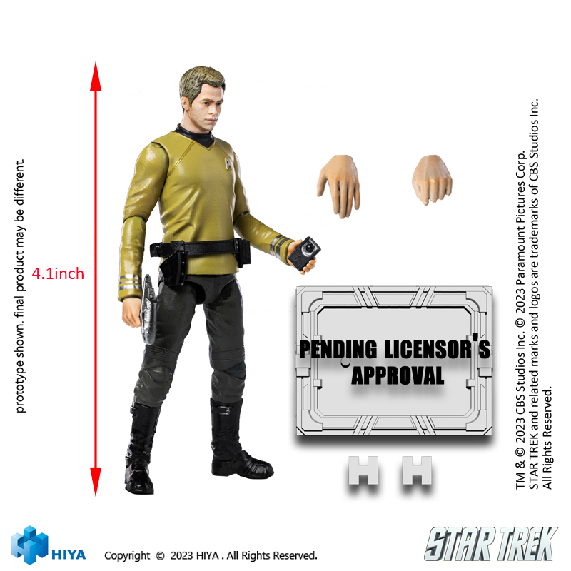 EXQUISITE MINI SERIES 1/18 SCALE STAR TREK 2009 KIRK ACTION FIGURE