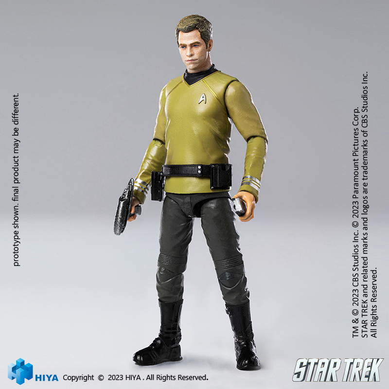 EXQUISITE MINI SERIES 1/18 SCALE STAR TREK 2009 KIRK ACTION FIGURE