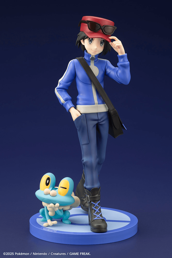 POKEMON CALEM WITH FROAKIE ARTFX J STATUE