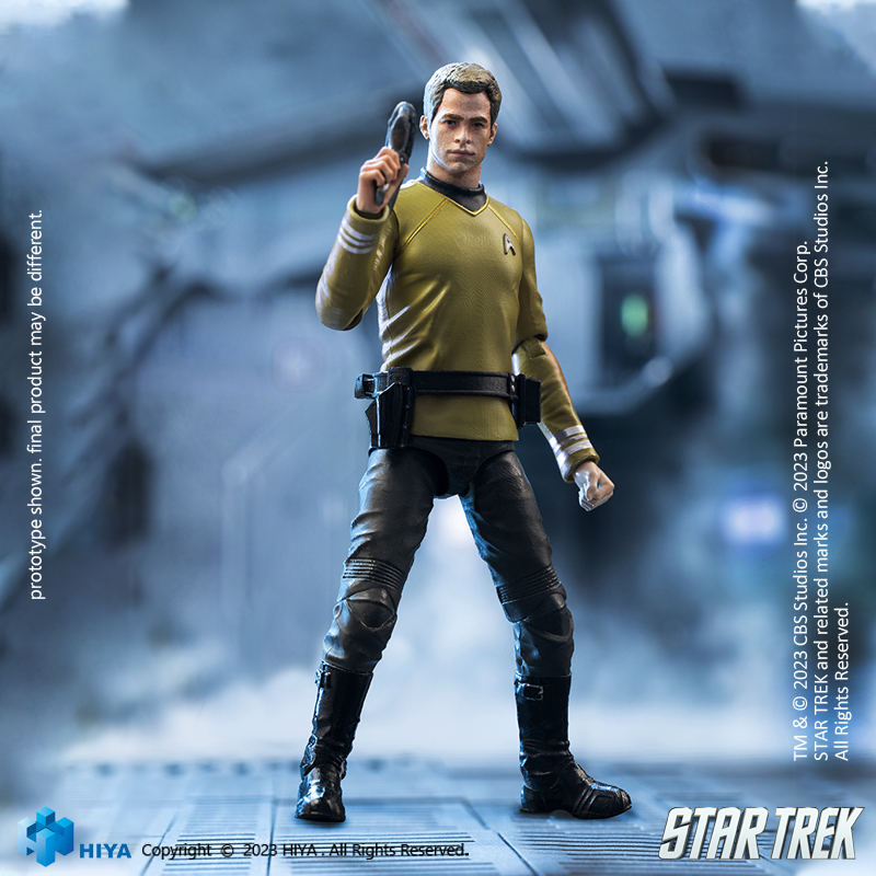 EXQUISITE MINI SERIES 1/18 SCALE STAR TREK 2009 KIRK ACTION FIGURE