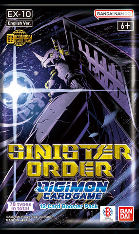 DIGIMON CG EX10 SINISTER ORDER EXTRA BOOSTER PACK