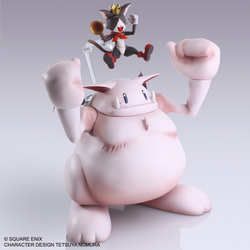 FINAL FANTASY VII BRING ARTS ACTION FIGURE - CAIT SITH & FAT MOOGLE