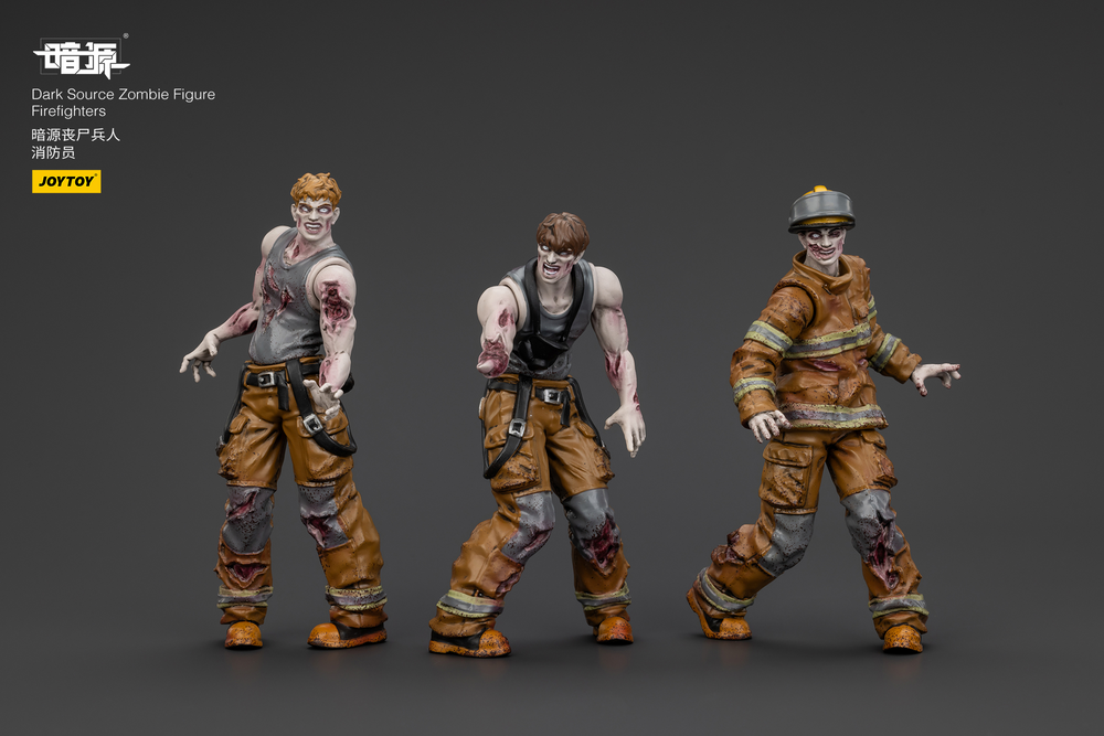 JOYTOY DARK SOURCE ZOMBIE FIGURE FIREFIGHTERS