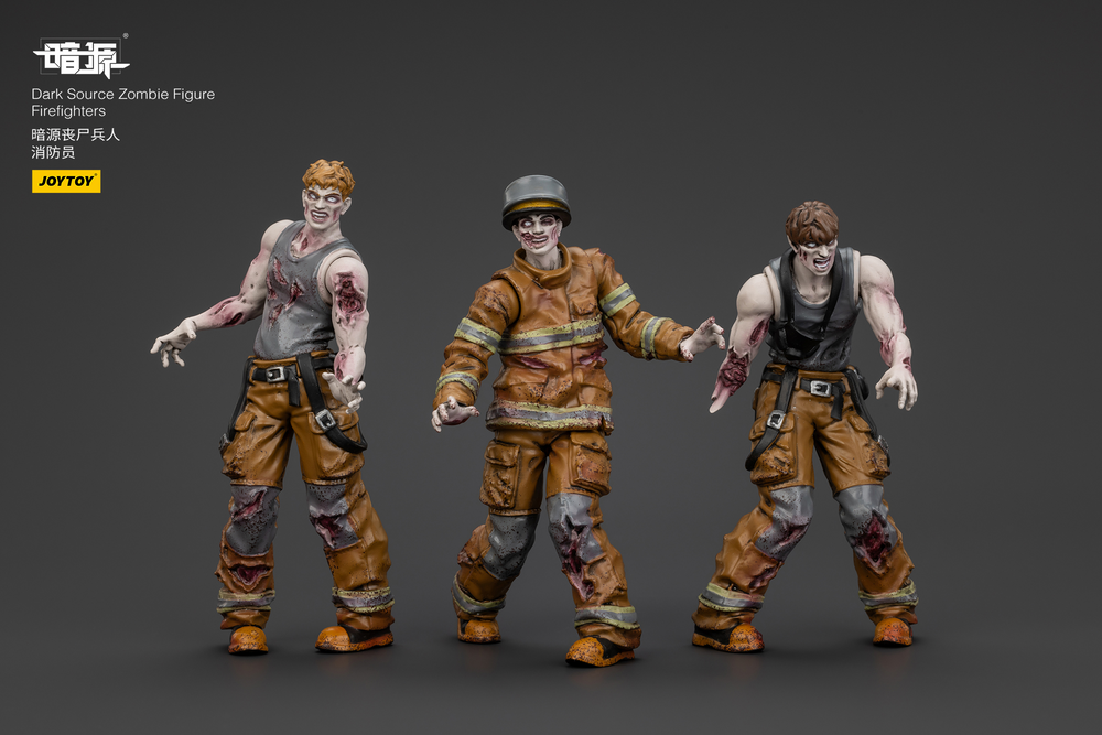 JOYTOY DARK SOURCE ZOMBIE FIGURE FIREFIGHTERS