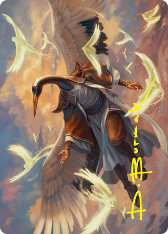 Kykar, Zephyr Awakener Art Card (16/54) (Gold-Stamped Signature) [Foundations Art Series]