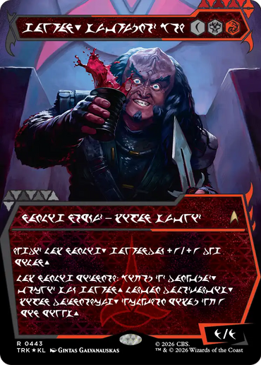 Gowron, Eager for Battle (Showcase) (Klingon) [Star Trek]