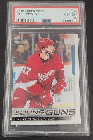 2018-19 Upper Deck Series 1 Young Guns #214 Rookie Rc Filip Hronek Psa 10