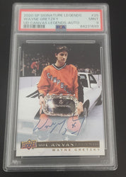 2020-21 Upper Deck Sp Signature Edition Legends Ud Canvas Legends C-25 Auto Wayne Gretzky Psa 9