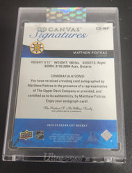 2023-24 Upper Deck Clear Cut Hockey Ud Canvas Signatures Cs-Mp Rookie Rc Auto Matthew Poitras