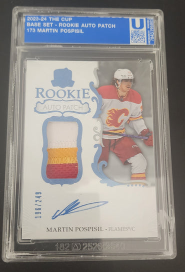 2023-24 Upper Deck The Cup Rookie Auto Patch #173 Rookie Rc Auto Martin Pospisil /249