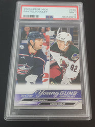 2023-24 Upper Deck Extended Young Guns Checklist #730 Rookie Rc Adxam Fantilli Logan Cooley Psa 9