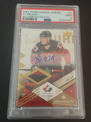 2024 Upper Deck Team Canada Juniors Premium Auto #16 Auto Ty Nelson /175 Psa 9