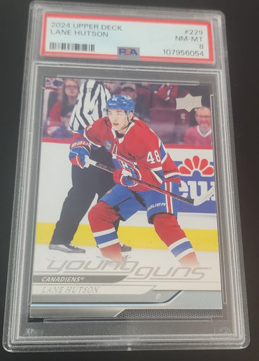 2024-25 Upper Deck Series 1 Young Guns #229 Rookie Rc Lane Hutson Psa 8