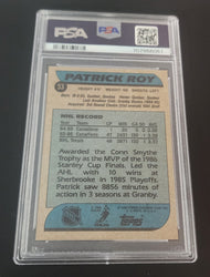 1986 Topps #53 Rookie Rc Patrick Roy Psa 8