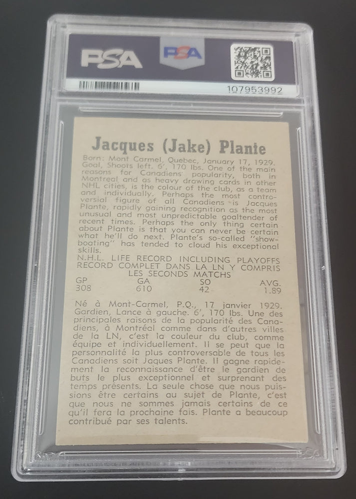 1958 Parkhurst #22 Jaques Plante Psa 6