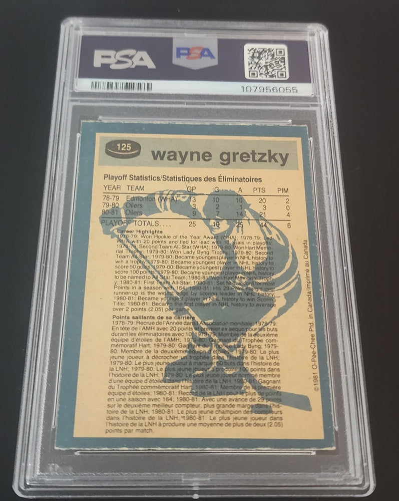 1981 O-Pee-Chee Super Action #125 Wayne Gretzky Psa 6