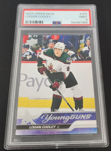 2023-24 Upper Deck Extended Young Guns #701 Rookie Rc Logan Cooley Psa 9