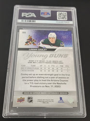 2023-24 Upper Deck Extended Young Guns #701 Rookie Rc Logan Cooley Psa 9