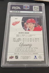 2021-22 Upper Deck Series 2 Young Guns #469 Rookie Rc Moritz Seider Psa 9