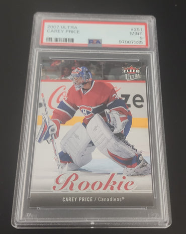 2007-08 Fleer Ultra Rookie #251 Rookie Rc Carey Price Psa 9
