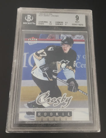 2005-06 Fleer Ultra Rookie #251 Rookie Rc Sidney Crosby Beckett 9