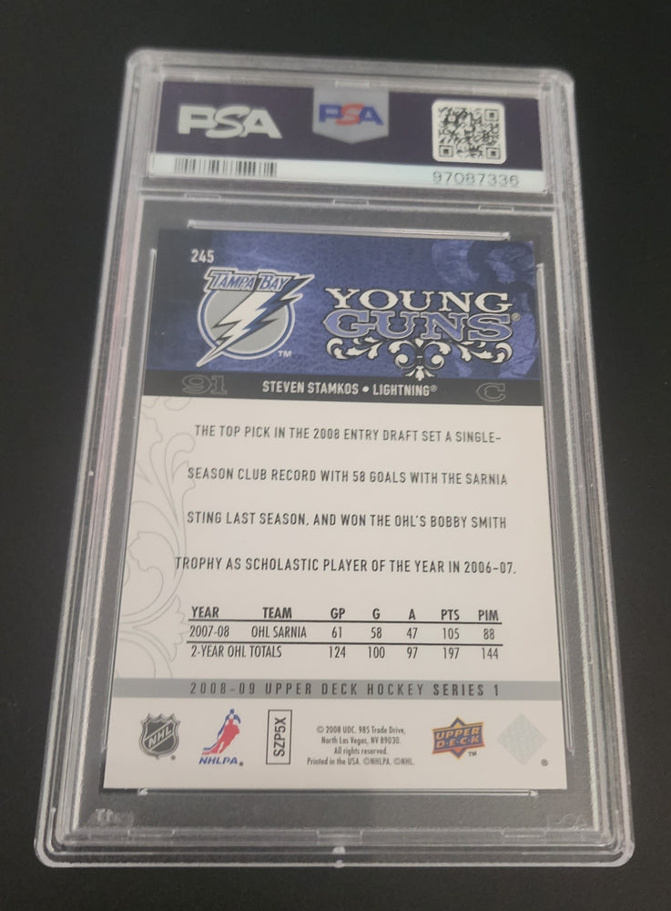 2008-09 Upper Deck Series 1 Young Guns #245 Rookie Rc Steven Stamkos Psa 9