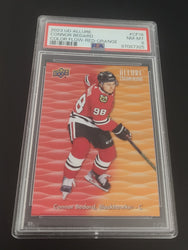 2023-24 Upper Deck Allure Red-Orange Color Flow Cf-16 Rookie Rc Connor Bedard Psa 8