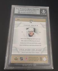 2006-07 Upper Deck Series 2 Young Guns #486 Rookie Rc Evgeni Malkin Beckett 9