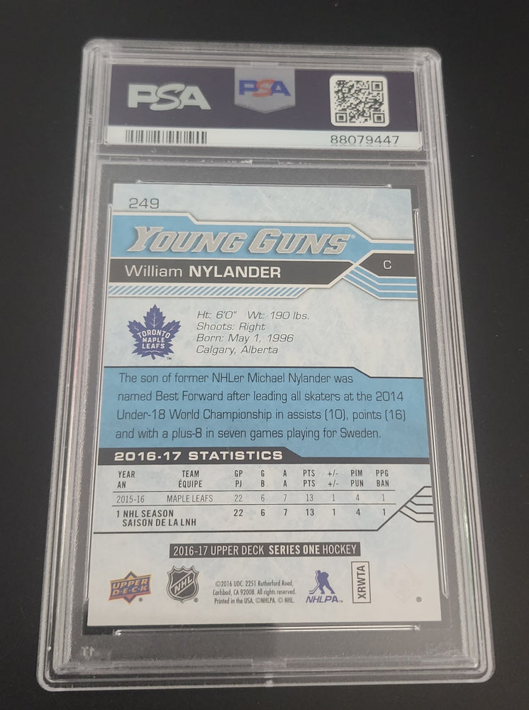 2016-17 Upper Deck Series 1 Young Guns #249 Rookie Rc William Nylander Psa 10