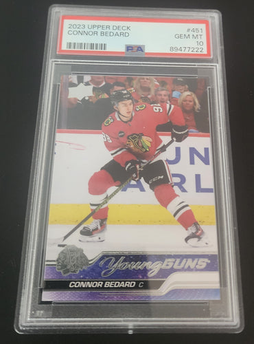 2023-24 Upper Deck Series 2 Young Guns #451 Rookie Rc Connor Bedard Psa 10