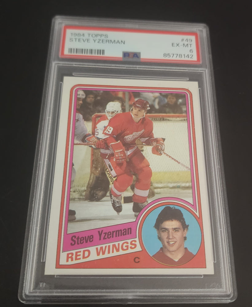 1984 Topps #49 Rookie Rc Steve Yzerman Psa 6