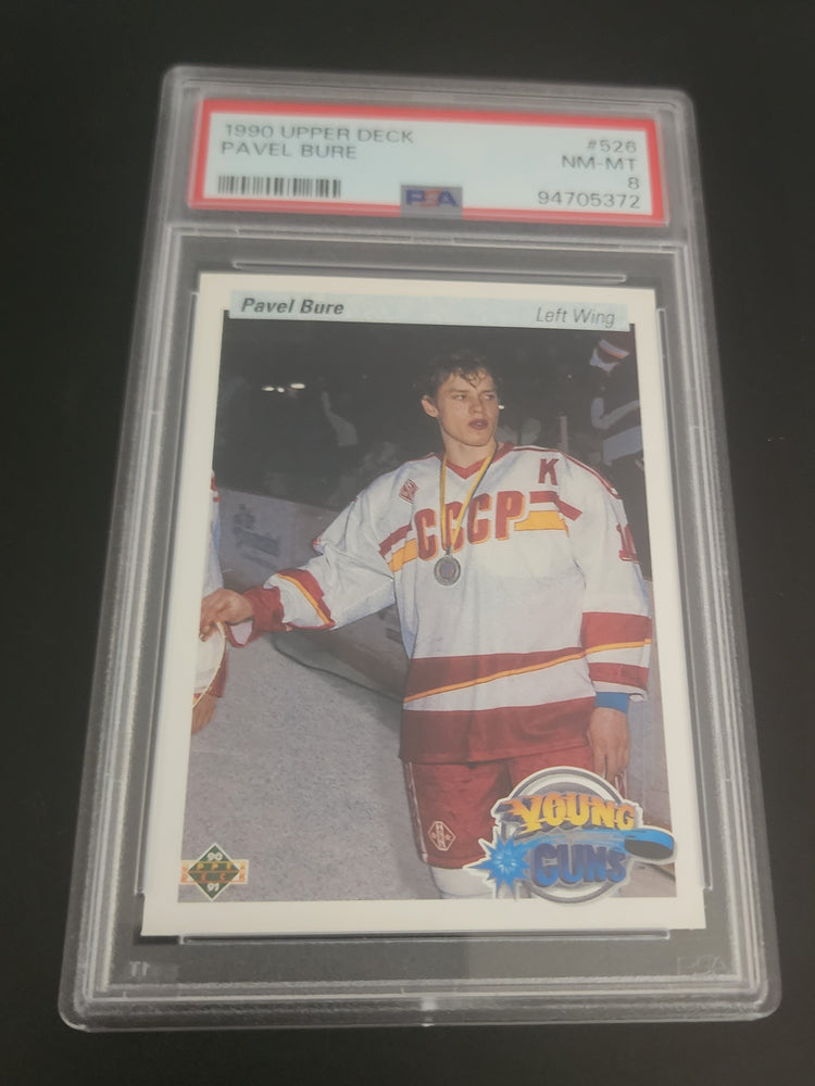 1990 Upper Deck Young Guns #526 Rookie Rc Pavel Bure Psa 8