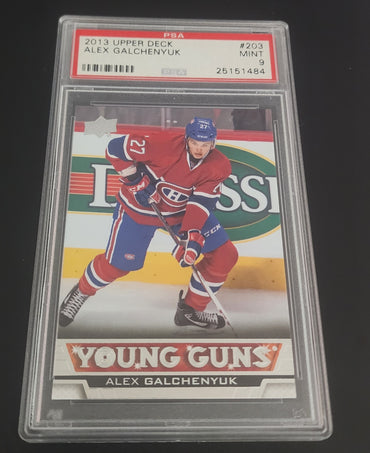 2013-14 Upper Deck Series 1 Young Guns #203 Rookie Rc Alex Galchenyuk Psa 9
