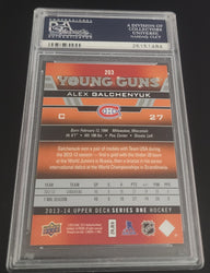 2013-14 Upper Deck Series 1 Young Guns #203 Rookie Rc Alex Galchenyuk Psa 9
