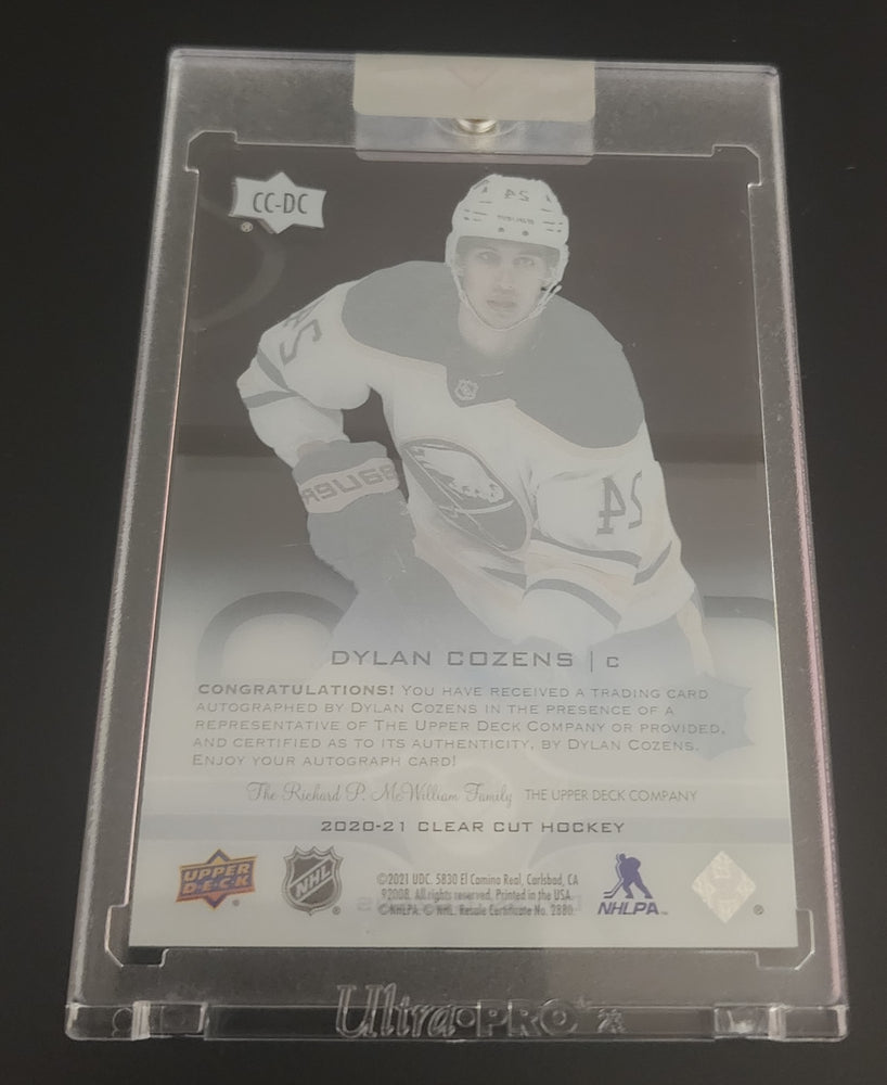 2020-21 Upper Deck Clear Cut Hockey Rookie Auto Cc-Dc Rookie Rc Auto Dylan Cozens