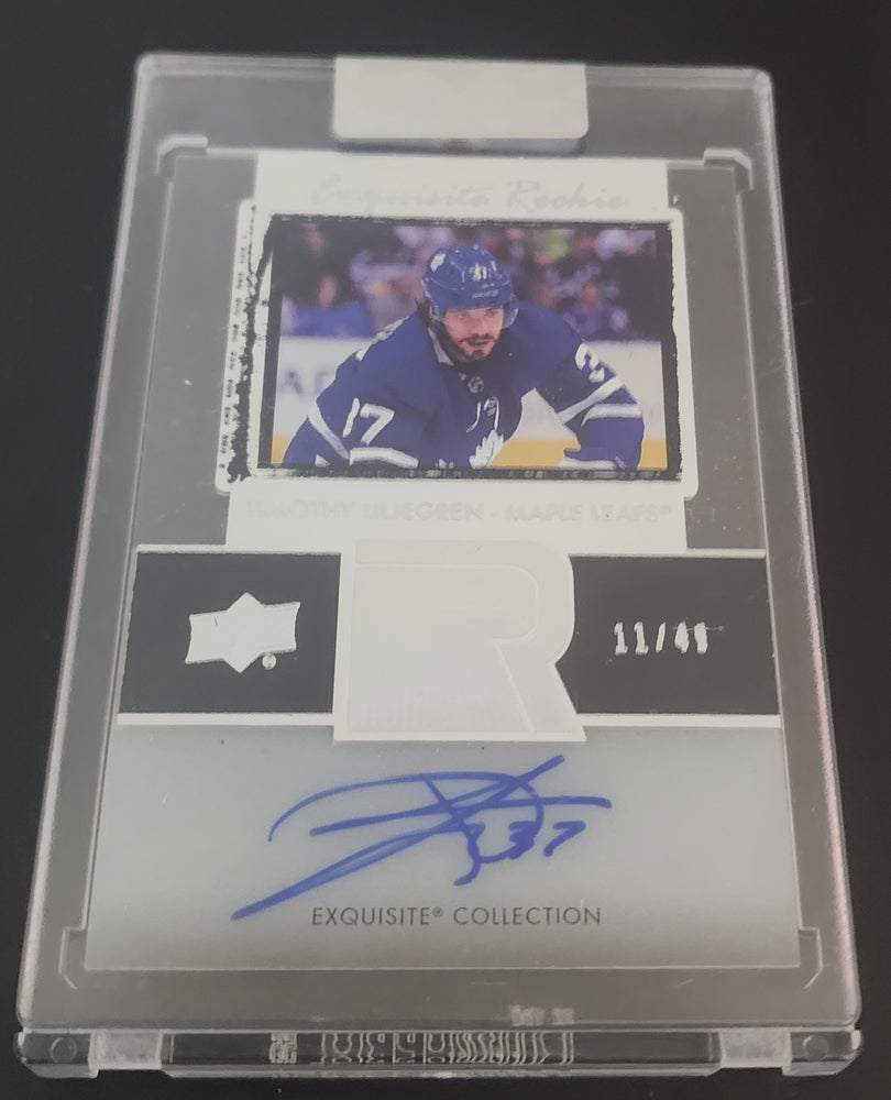 2020-21 Upper Deck Clear Cut Hockey Exquisite Rookie Et-Tl Rookie Rc Auto Timothy Liljegren /49