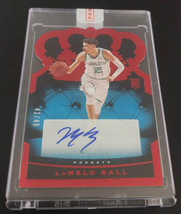 2020-21 Panini Crown Royale Red Auto Rca-Bal Rookie Rc Auto Lamelo Ball /49