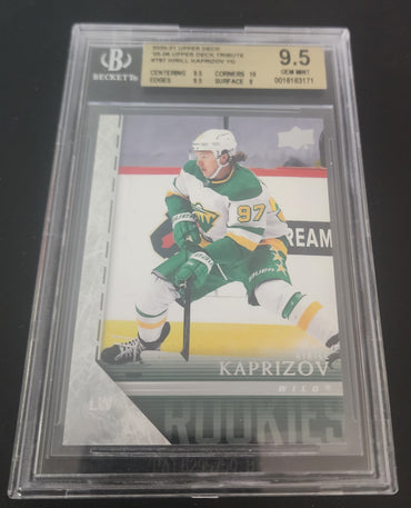 2020-21 Upper Deck Extended Rookies Tribute #T-87 Rookie Rc Kirill Kaprizov Beckett 9.5