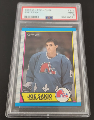 1989 O-Pee-Chee #113 Rookie Rc Joe Sakic Psa 9