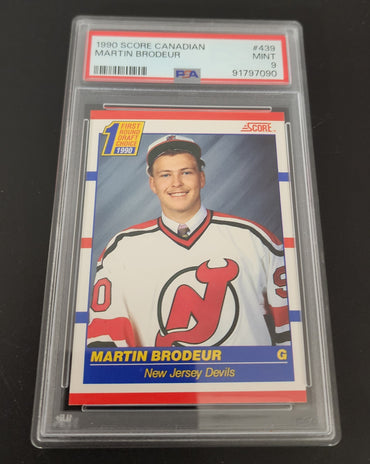 1990 Score First Round Draft Choice #439 Rookie Rc Martin Brodeur Psa 9