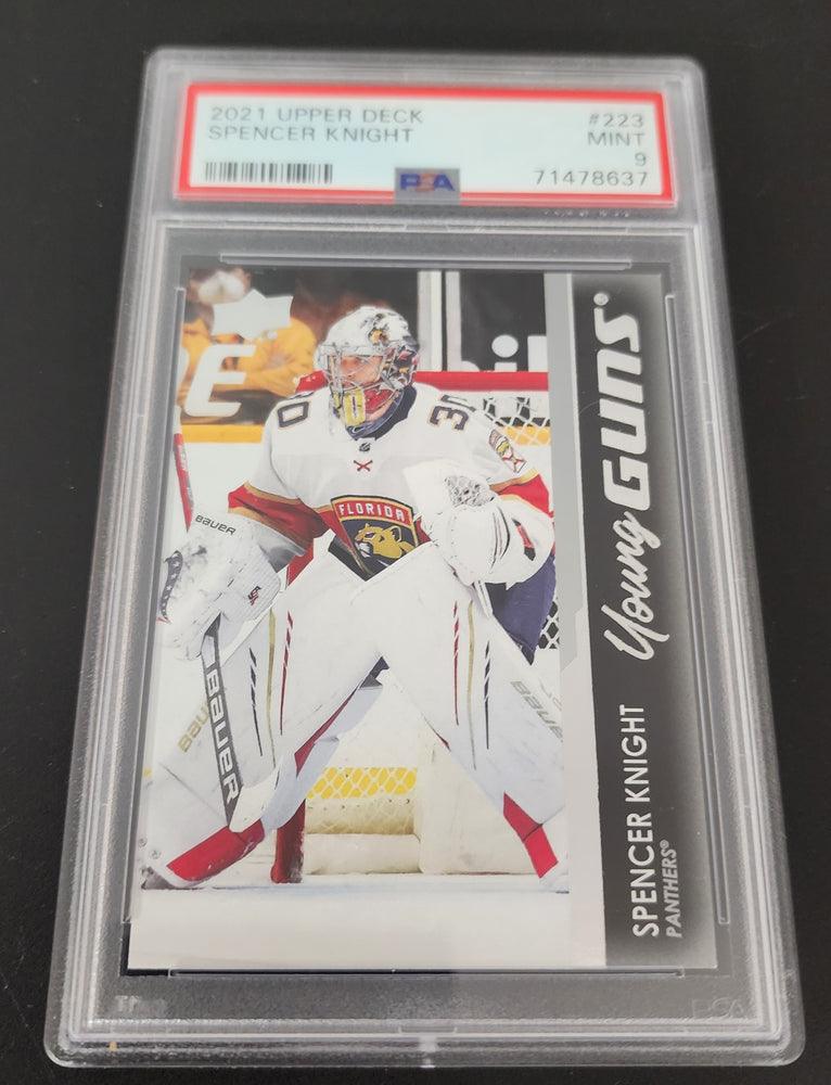 2021-22 Upper Deck Series 1 Young Guns #223 Rookie Rc Spencer Knight Psa 9