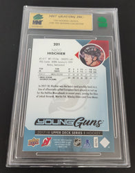 2017-18 Upper Deck Series 1 Young Guns #201 Rookie Rc Nico Hischier Mnt 9.0