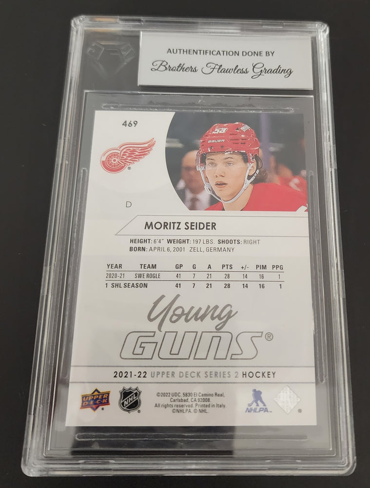 2021-22 Upper Deck Series 2 Young Guns #469 Rookie Rc Moritz Seider Bfg 9