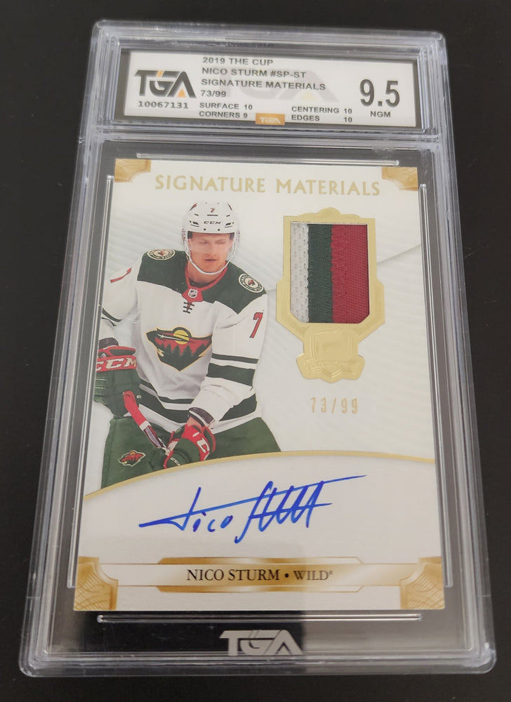 2019-20 Upper Deck The Cup Signature Materials Sp-St Nico Sturm Tga 9.5